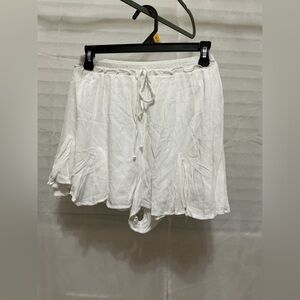 Zara High Waist White Shorts